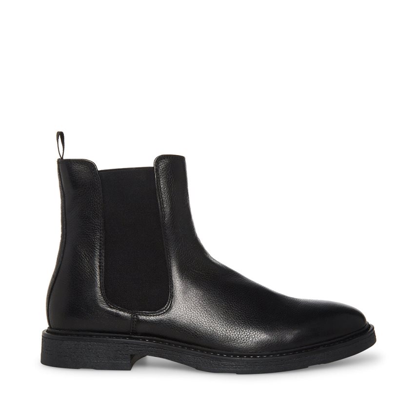 Botines Chelsea Steve Madden Pedro Cuero Hombre Negras | ES VU139S